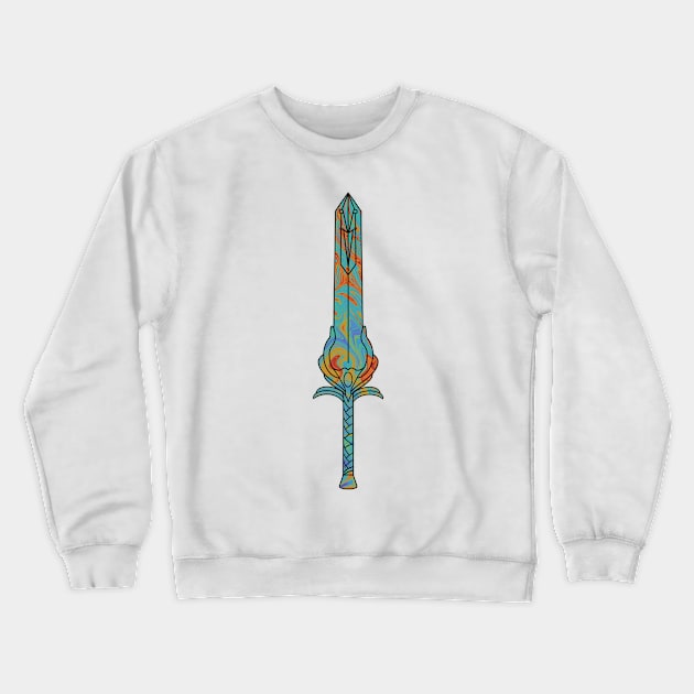 Rainbow tie dye  Sword - inspired by She-ra and the princesses of power Crewneck Sweatshirt by tziggles